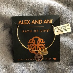 Alex and Ani Path of Life Embossed Charm Bangle